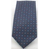 nwot ms navy mix square patterned silk tie