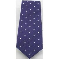 NWOT M&S dark purple & ivory spotted silk tie