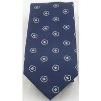 NWOT M&S navy flower pattern silk tie