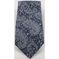 NWOT M&S navy mix paisley patterned silk tie