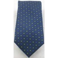 NWOT M&S navy mix square patterned silk tie