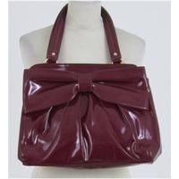 NWOT Per Una deep cherry patent handbag