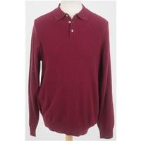 nwot ms collezione size m red wool sweater with collar