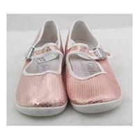 NWOT M&S Girls, size 11/29 pink sequinned shoes