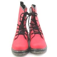 nwot size 4 dark salmon faux leather effect dm style boots