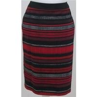 NWOT M&S, size 8 black & red striped skirt