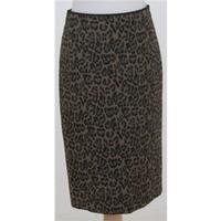 nwot ms collection size s brown black leopard print skirt