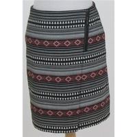 nwot ms collection size black grey mix patterned skirt