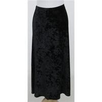 nwot ms size 10 black crushed velvet skirt