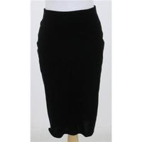 nwot ms size 8 black stretch velvet skirt