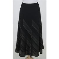 nwot ms size 10 charcoal mix stripe skirt