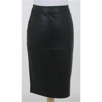 nwot ms size 8 black leather look skirt