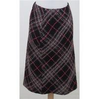 NWOT M&S size 8 black, pink & purple mix checked skirt