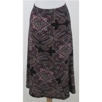 NWOT M&S size 12 purple & black mix patterned skirt