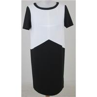 nwot ms collection size 8 black white colour block dress