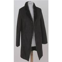 NWOT M&S, size 8 plum faux fur lined coat