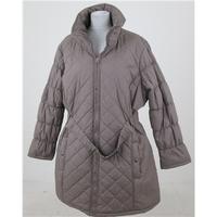 nwot ms size xl taupe padded coat with concealed hood