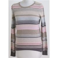 NWOT M&S, size 8 neutral stripes cashmere sweater