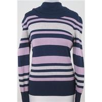 NWOT M&S, size 8 blue & pink striped sweater