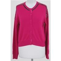 NWOT M&S, size 8 pink embellished cashmere cardigan