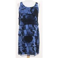 NWOT Kenneth Cole, size 8 blue tie dye effect tiered dress