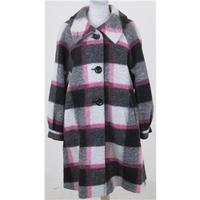 NWOT M&S, size 10 pink & grey checked swing coat