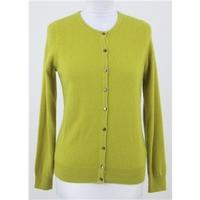 NWOT: M&S Size 8: Lime green cashmere cardigan