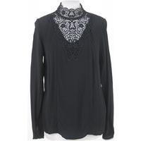 NWOT M&S size 8 black long sleeved blouse