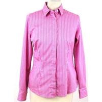 NWOT: M&S Size: 8 Pink striped long sleeved shirt