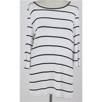 nwot ms size 8 cream and black stripe loose fit jumper