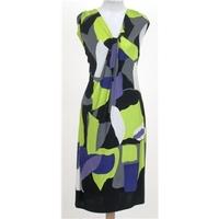 nwot kenneth cole size s yellow grey purple dress