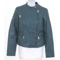 NWOT M&S Autograph, size 10 green leather jacket