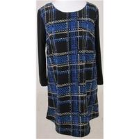 NWOT M&S, size 12 black & blue tunic top