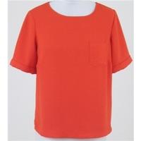 NWOT M&S, size 8 orange short-sleeved top