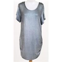 nwot kenneth cole size xs metallic silver tunic top