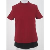 nwot ms size 8 deep red short sleeved top