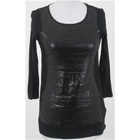 NWOT M&S size 8 black top with sequinned front