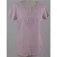 NWOT: M&S Size: 8 Pink linen mix blouse
