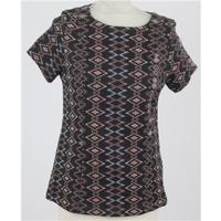 NWOT: M&S Size: 8 Black multi-coloured top