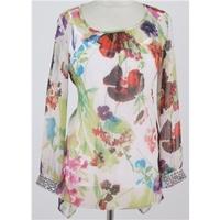 NWOT: M&S Size: 8 Ivory multi-coloured top & camisole