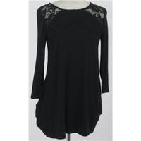 nwot ms size 8 black lace tunic top