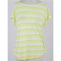 NWOT: M&S Size: 8 Yellow & white stripe t-shirt