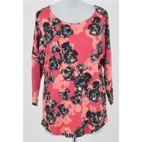 NWOT M&S size 8 pink & black mix floral print top