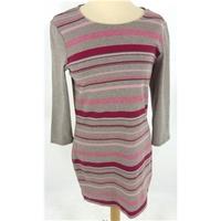 NWOT M&S size 8 taupe & tonal pink striped tunic