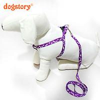 Nylon Printing Pet Cat Dog Traction Rope Adjustable For Dog Harness Pet Leash