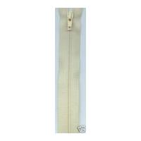 nylon open end coat zip 25cm cream