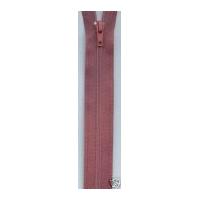 nylon open end coat zip 25cm dusky pink