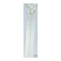 nylon open end coat zip 25cm ivory