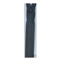 nylon open end coat zip 50cm dark grey