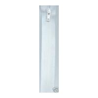 Nylon Open End Coat Zip 80cm White